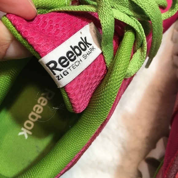 Reebok Zig Tech Shark pink/green sneakers size 6.5 - Picture 2 of 10
